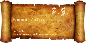 Pammer Zella névjegykártya